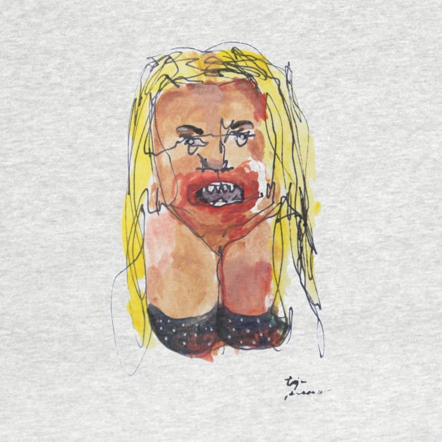 pop goddess celebrity singer 3000 usa portrait | bad art club by Tiger Picasso